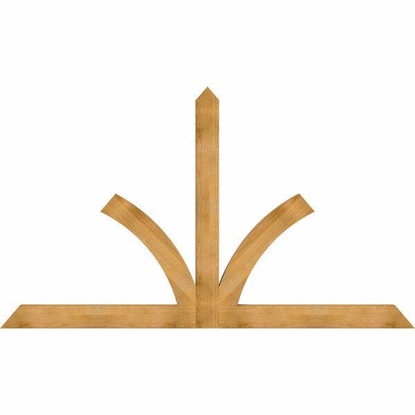 Ekena Millwork Richland Rough Sawn Timber Gable Bracket, Western Red Cedar, 108"W x 63"H x 4"D x 6"F, 14/12 Pitch GBW108X63X0406RIC00RWR - main